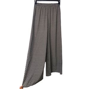Band Of Gypsies Black And White Elastic Waist Wide Leg Pant Size XS